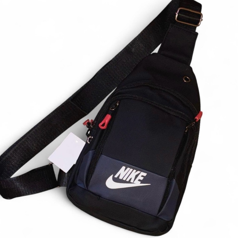 NWT Nike Sling Bag Backpack Carry On Shoulder School Bag Black Red Blue